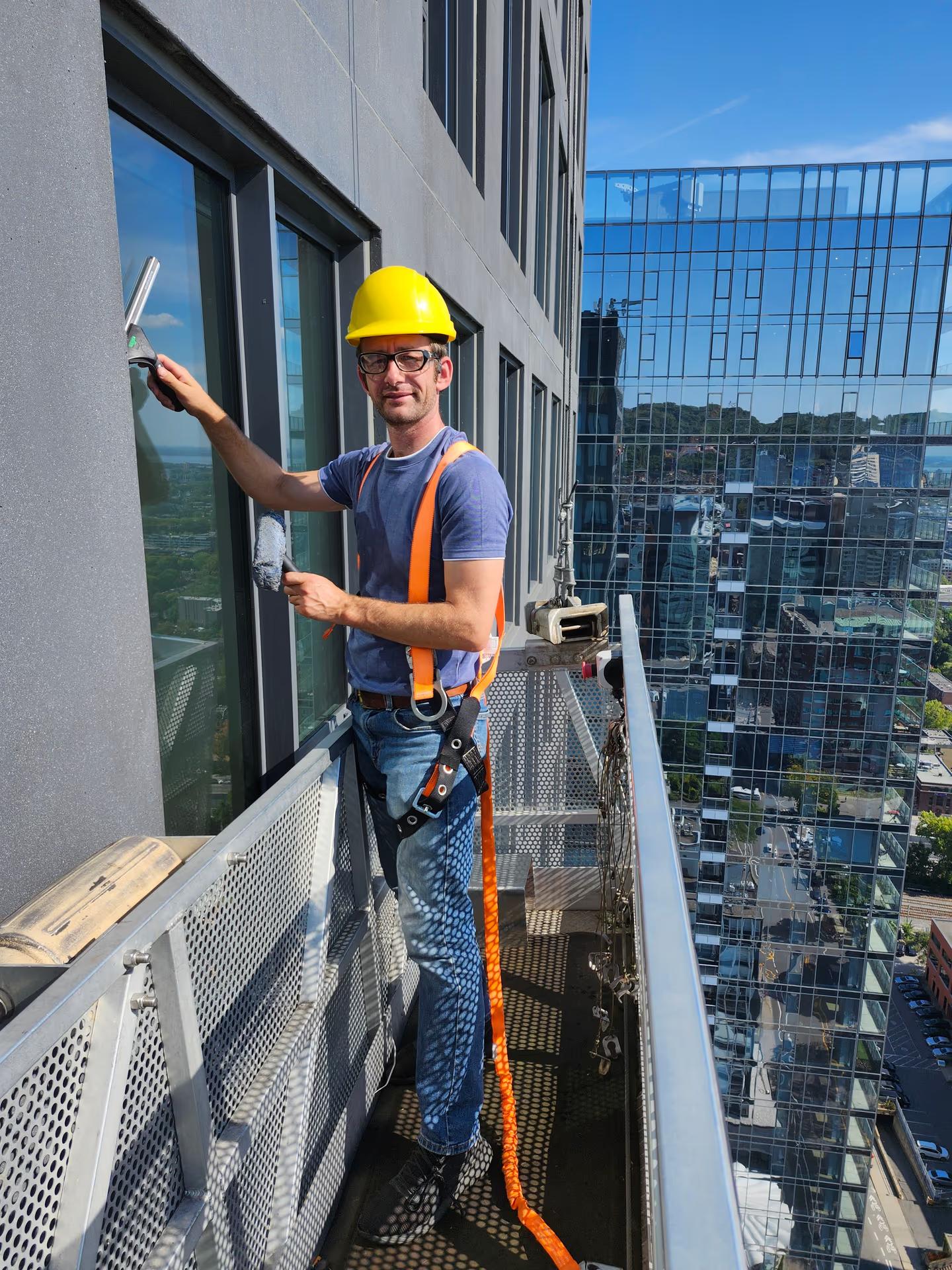 Commercial window cleaning service